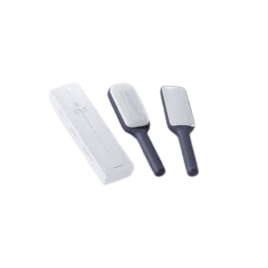 • Easily removes tangles without pulling hair • 360° rotating handle for comfortable use • Soft bristles provide gentle scalp care