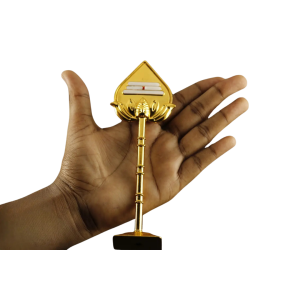 • Perfect for prayer rooms and home decoration • Elegant golden finish with detailed craftsmanship • Adds a divine and traditional touch to your space