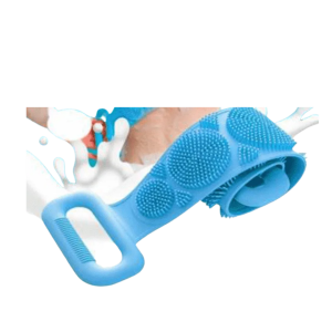 • Gently cleans and massages your skin while bathing • Soft silicone material helps provide a comfortable wash • Easy-grip design perfect for daily shower use