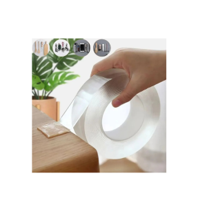 • Powerful Double Sided Adhesive Grip • Perfect for Home, Office & Decoration Use • Washable & Reusable Transparent Nano Tape