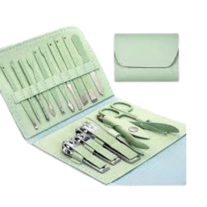 • All In One Manicure & Pedicure Kit • Includes Nail Clippers, Scissors & Grooming Tools • Compact Travel Friendly Storage Case