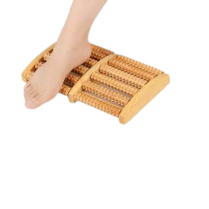 • Wooden Foot Massage Roller for Stress Relief • Helps Improve Blood Circulation & Relax Muscles • Perfect for Daily Foot Care & Relaxation