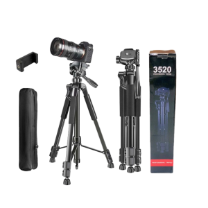 • Compatible with cameras and smartphones • Adjustable height for better shooting angles • Lightweight foldable design for easy travel use