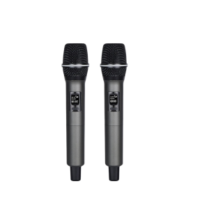 Comes with 2 microphones for singing, speaking, and events Wireless design for easy and comfortable use Includes receiver, charging cable, and batteries