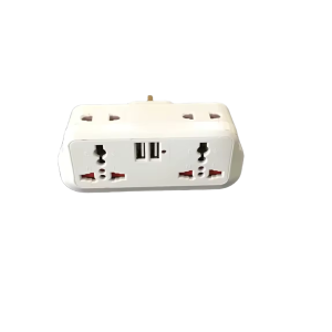 Multi-function adaptor suitable for different plug types Built-in USB port for mobile charging Compact and convenient for home, office, and travel use