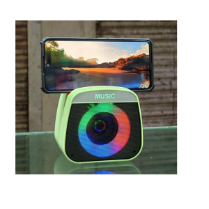 Built-in mobile stand lets you watch videos comfortably while listening Colorful LED light design gives a stylish and fun look Portable speaker perfect for home, shop, travel, and small gatherings