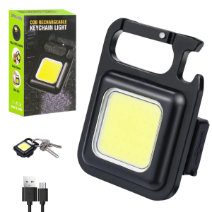Bright COB light for emergency and daily use USB rechargeable design for easy charging Mini keychain size with easy carry convenience